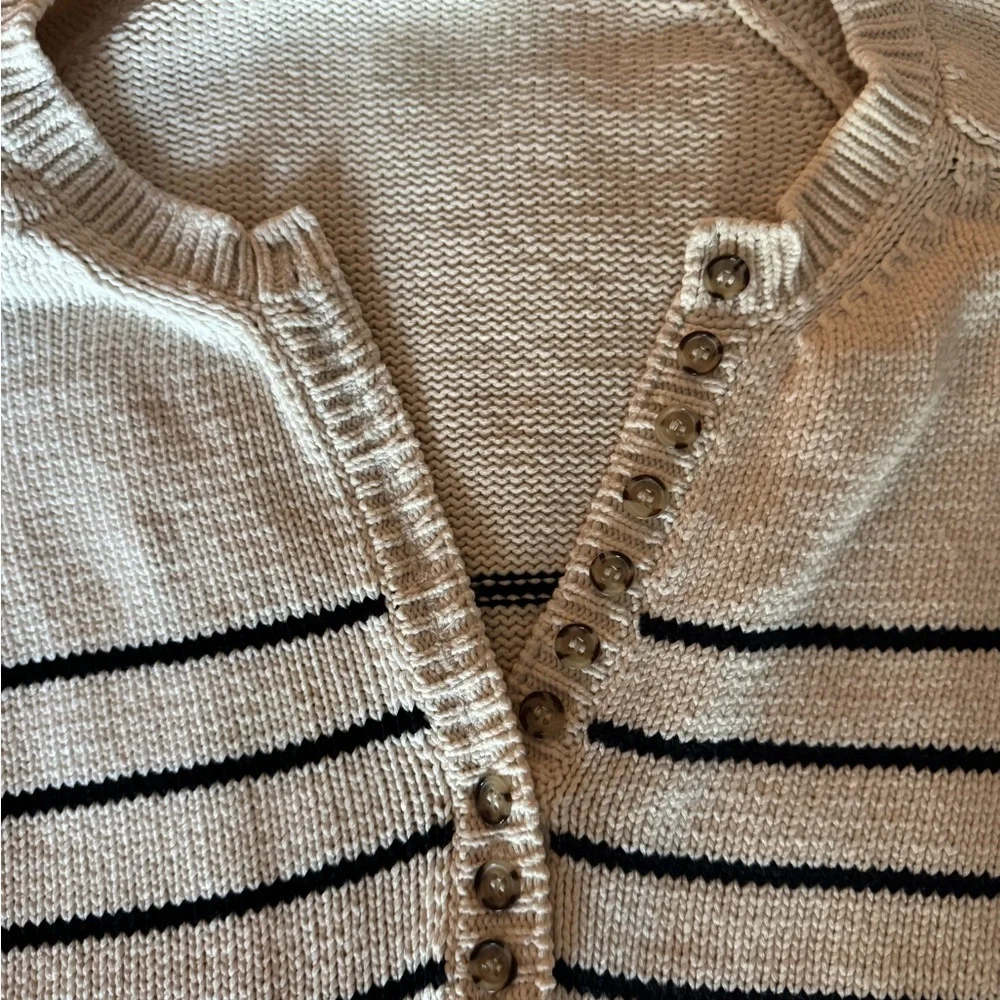 Sezane Leontine sweater size small (navy/ecru) - Picture 2 of 7